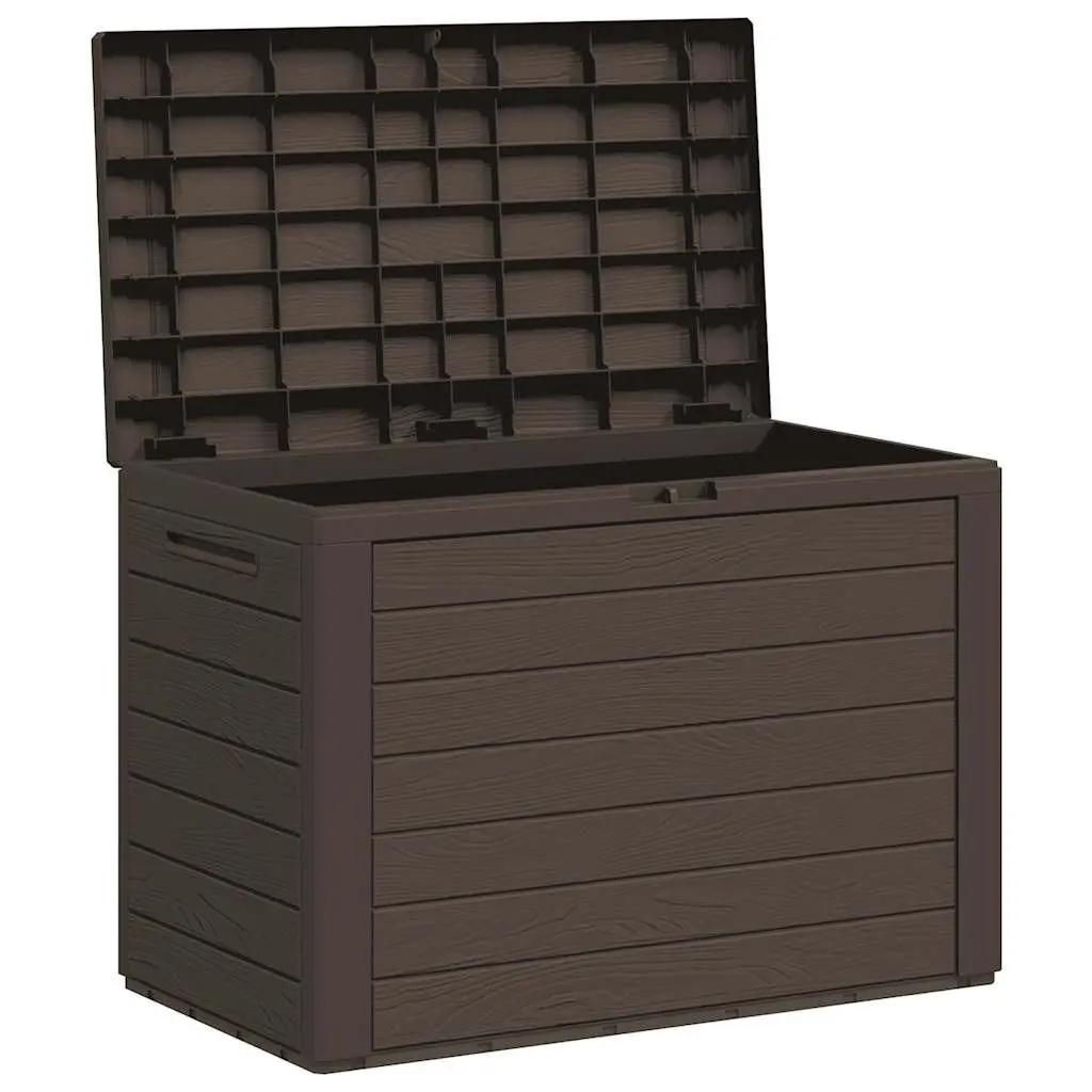 Brown Garden Storage Box for Patio Essentials 78x44x55cm