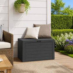 Sturdy Anthracite Garden Storage Box 78x44x55cm