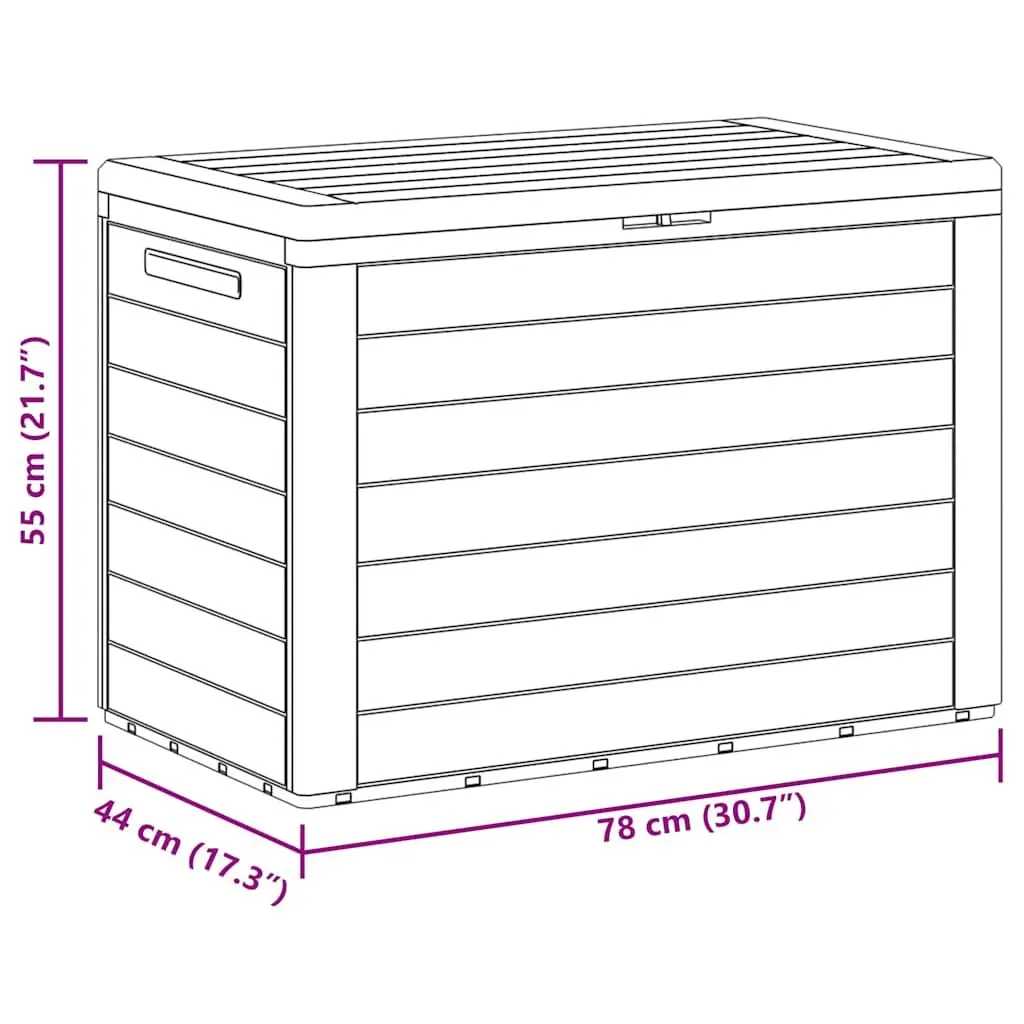 Garden Storage Box Polypropylene 78x44x55cm Anthracite