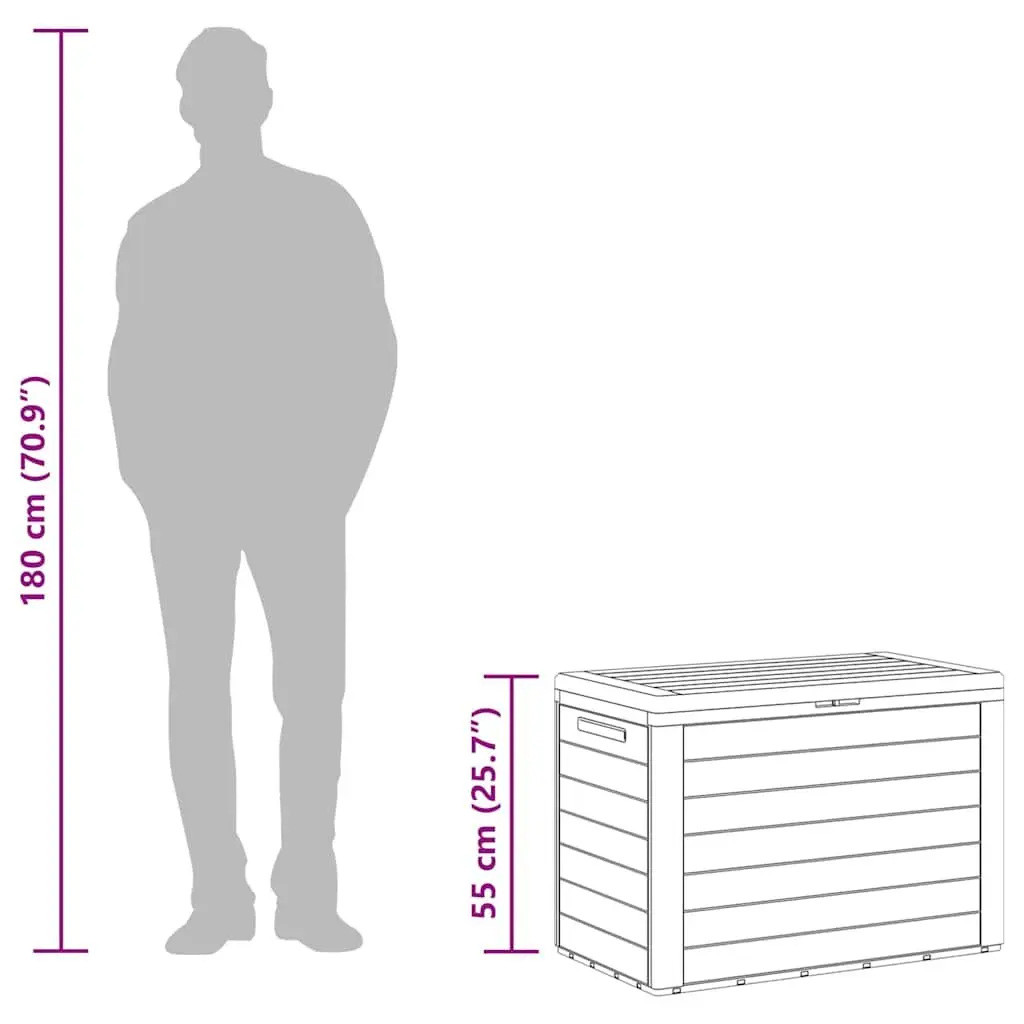 Garden Storage Box Polypropylene 78x44x55cm Anthracite