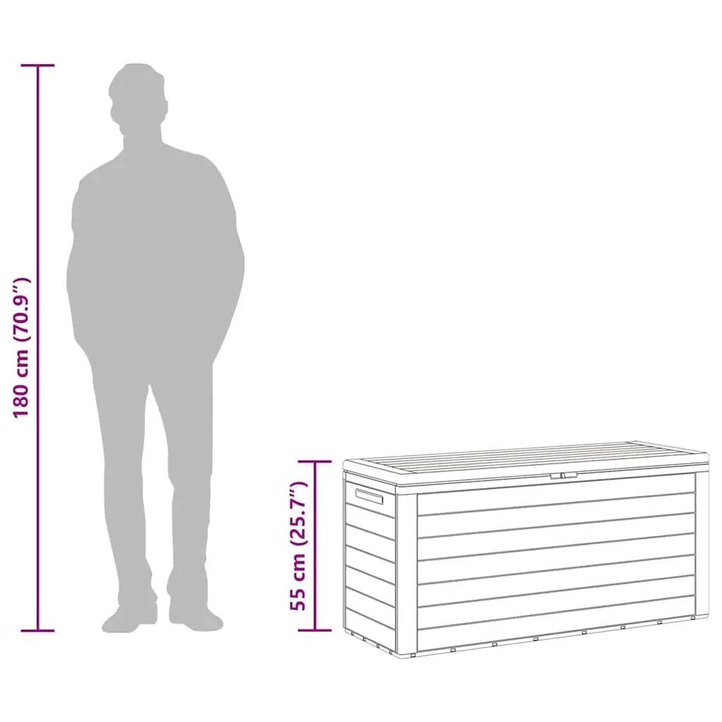 Storage Box Polypropylene 116 x 44 x 55 cm Anthracite