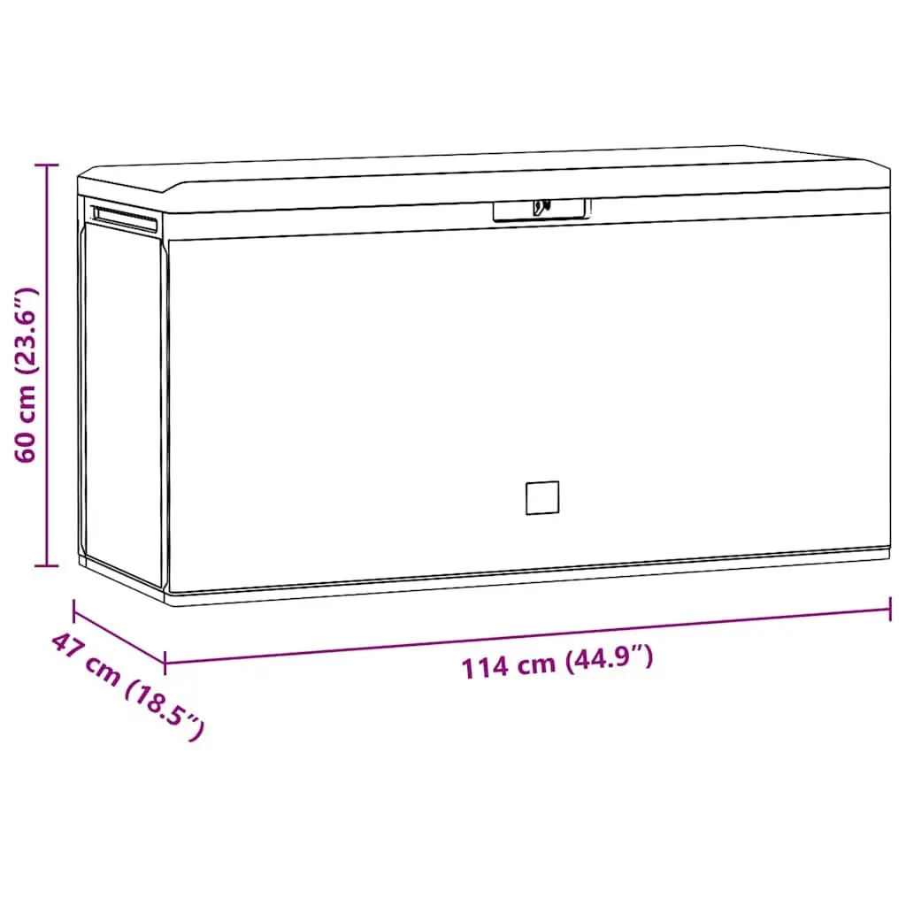 Storage Box Polypropylene 114x47x60cm Anthracite