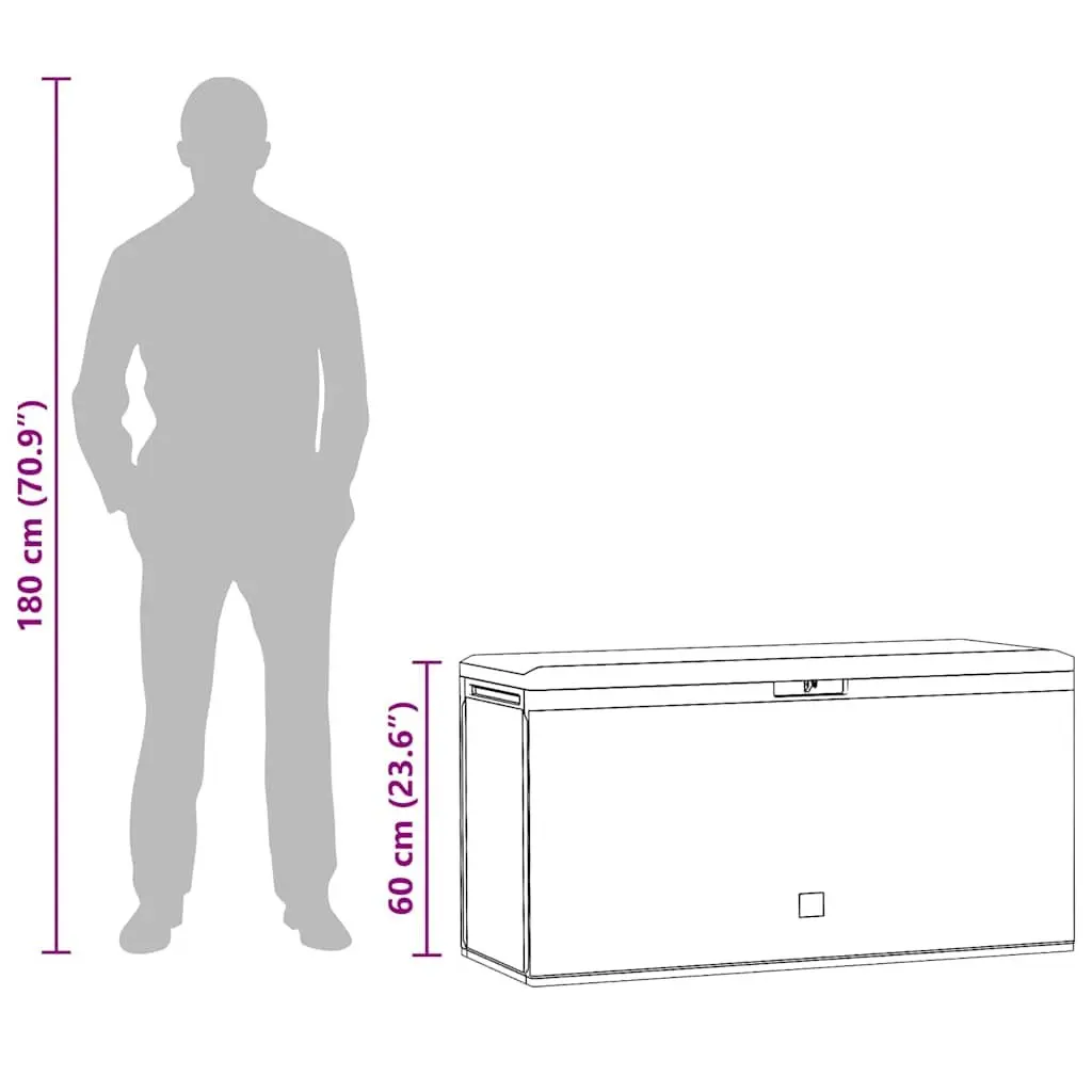 Storage Box Polypropylene 114x47x60cm Anthracite