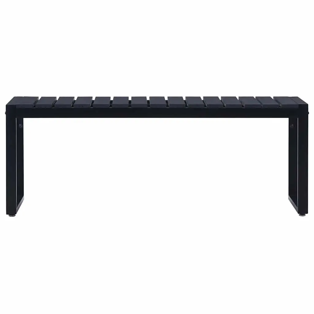 Black Garden Bench 120.5 cm Iron Frame