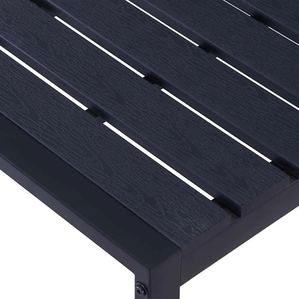 Black Garden Bench 120.5 cm Iron Frame
