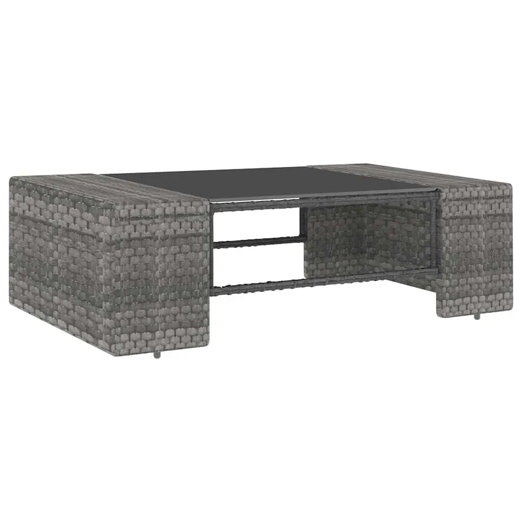 Outdoor Sectional Sofa Set in Grey Poly Rattan