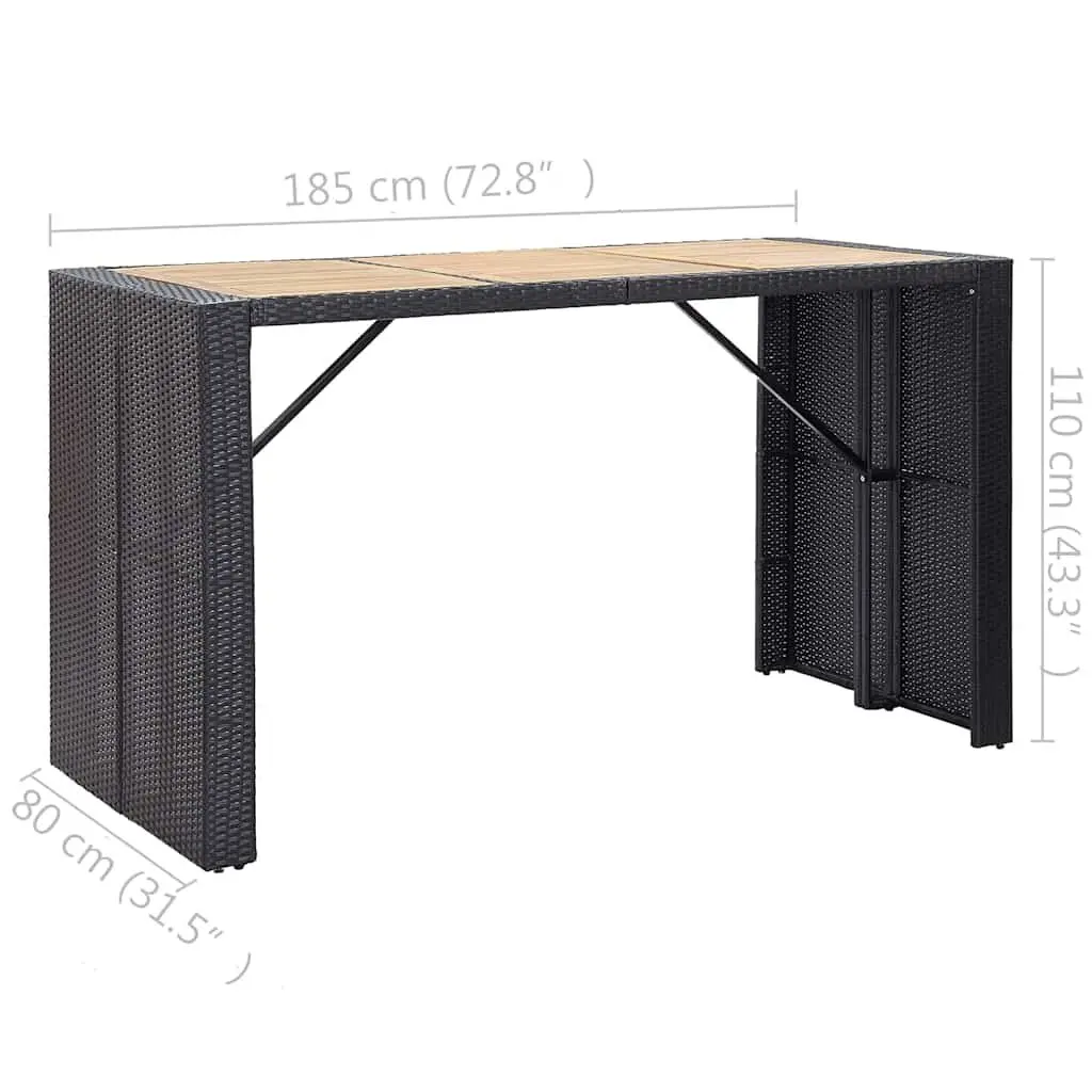 7 Piece Outdoor Bar Set with Cushions