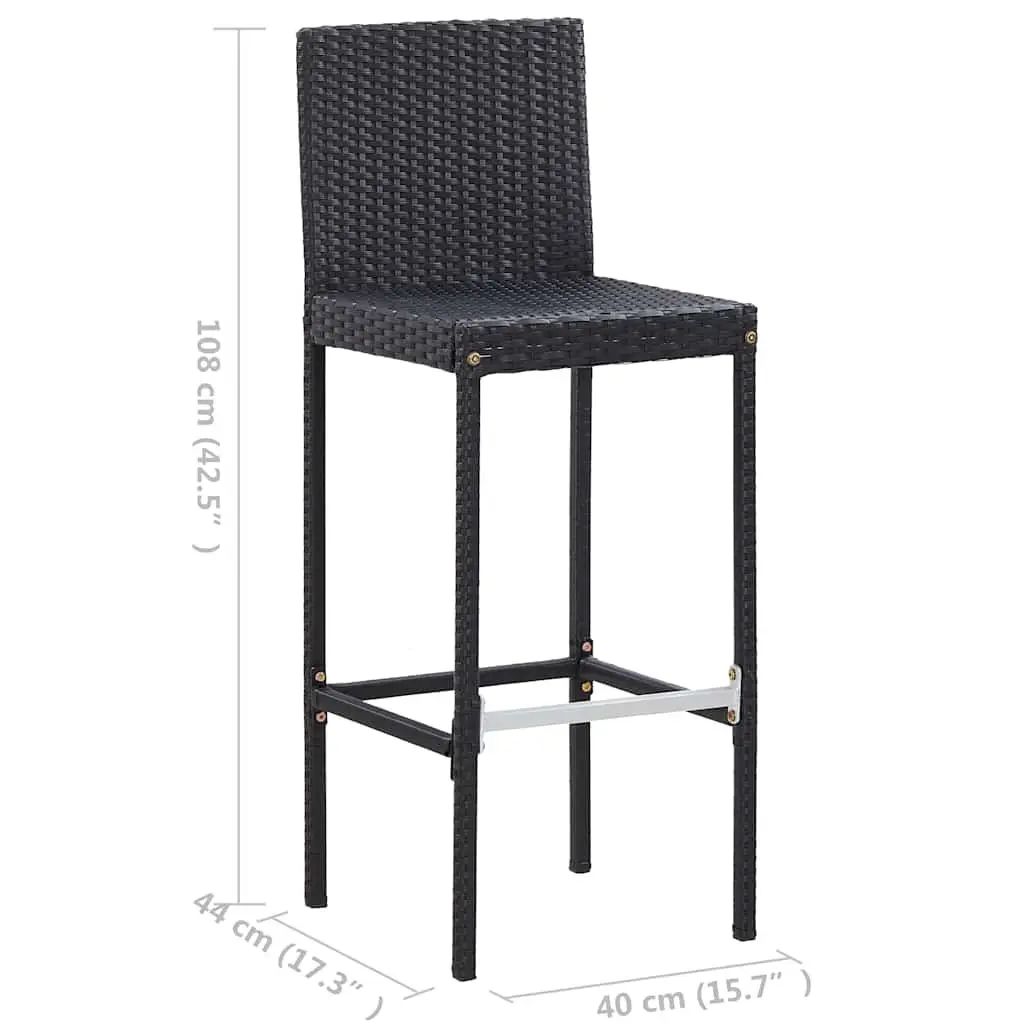 7 Piece Outdoor Bar Set with Cushions