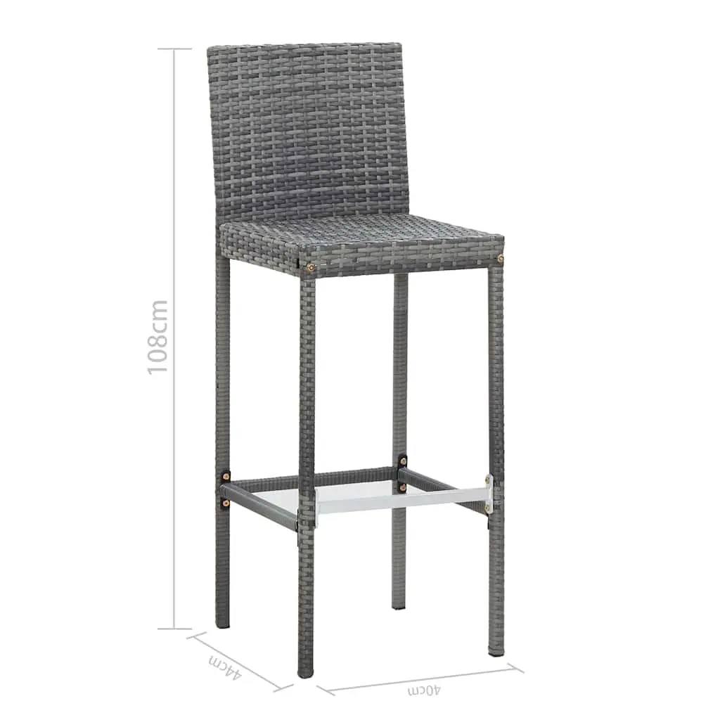 9-Piece Outdoor Bar Set with Acacia Wood Table