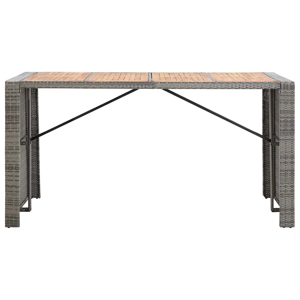 9-Piece Outdoor Bar Set with Acacia Wood Table