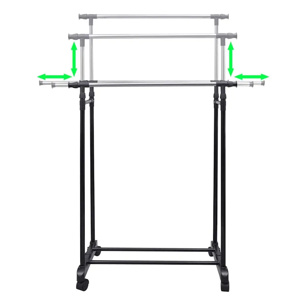 Adjustable Clothes Rack with 4 Castors