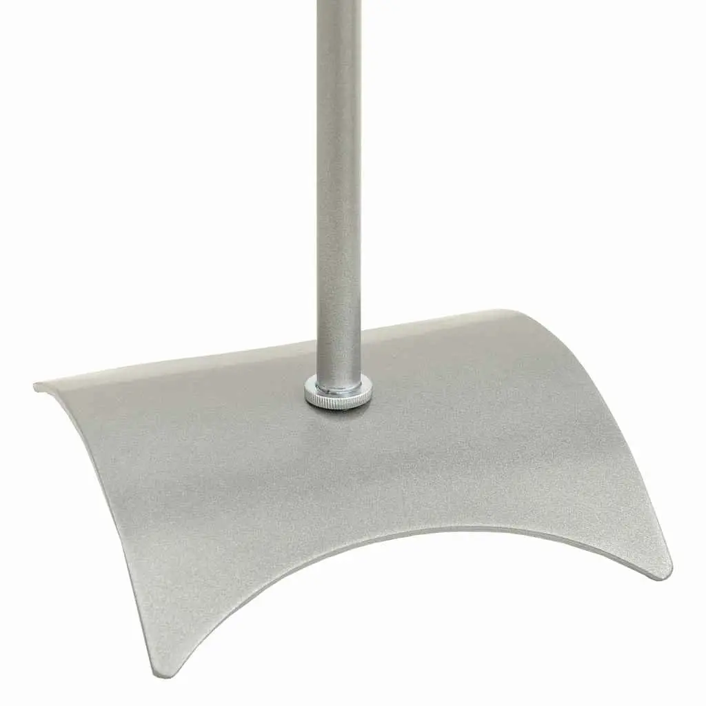 Adjustable Silver Speaker Stands for Home Audio