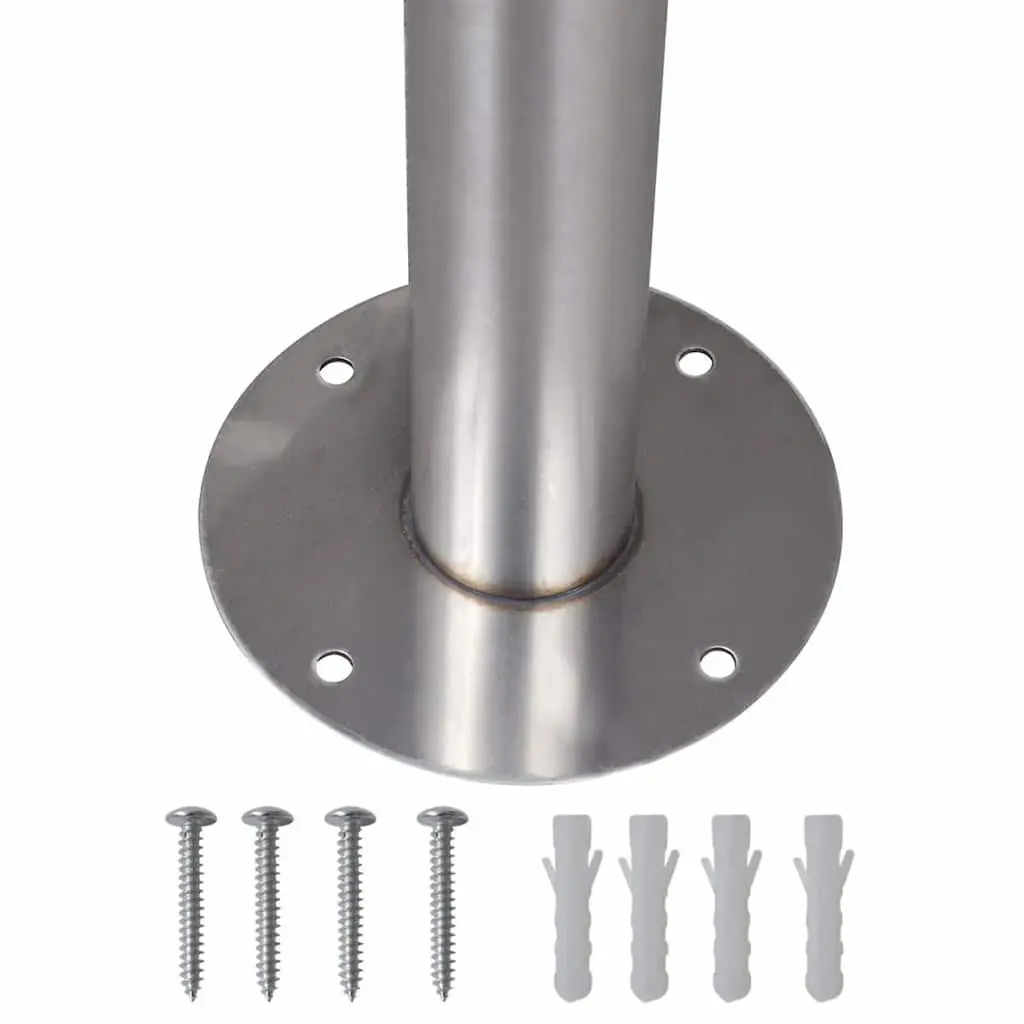 Stainless Steel Mailbox Post Stand in Silver
