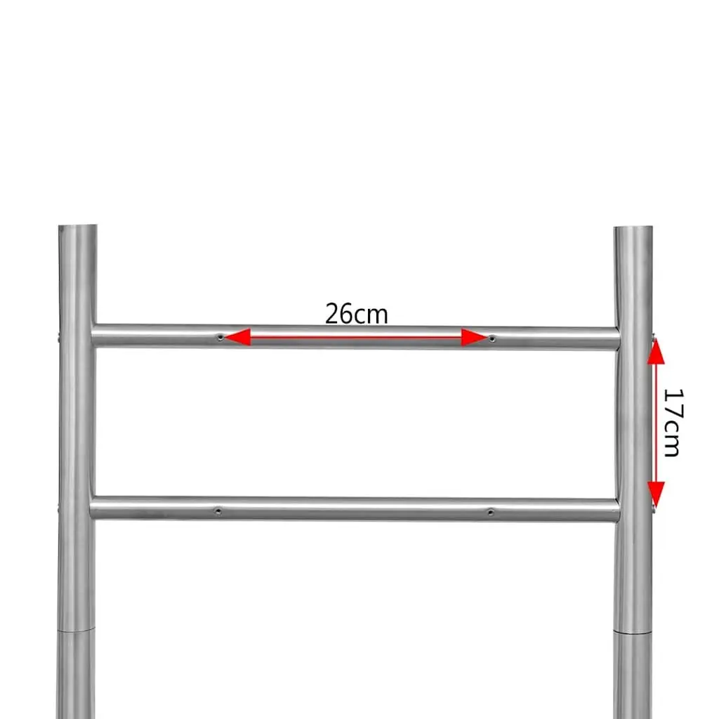 Stainless Steel Mailbox Post Stand in Silver