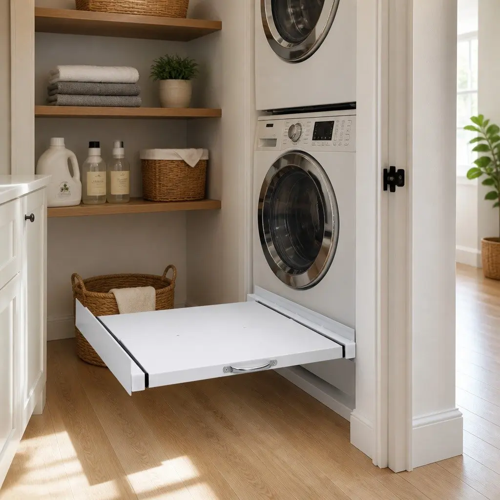 Washing Machine Stacking Kit with Pull-Out Shelf