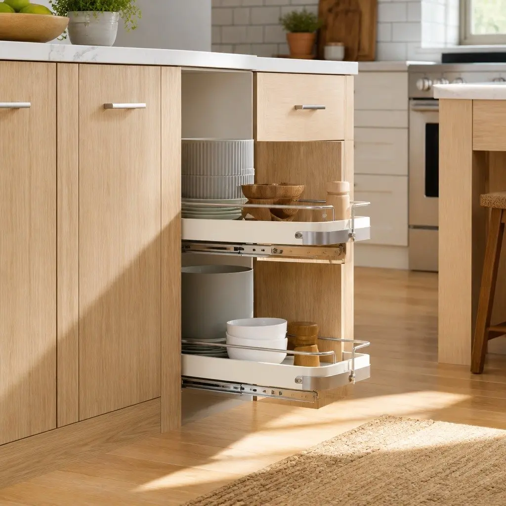Pull-Out Wire Kitchen Baskets, 2-Piece Set