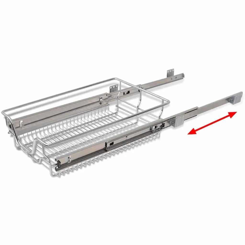 Pull-Out Wire Kitchen Baskets, 2-Piece Set