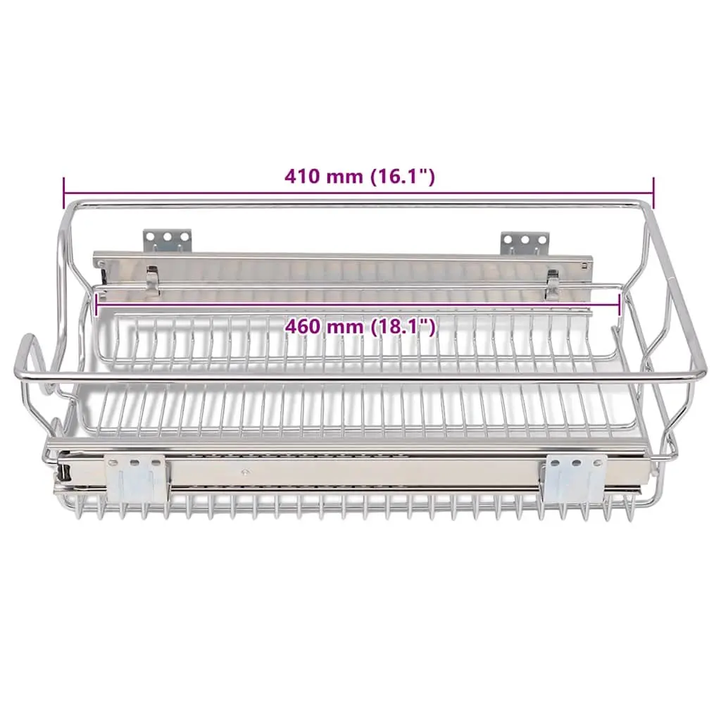 Pull-Out Wire Kitchen Baskets, 2-Piece Set