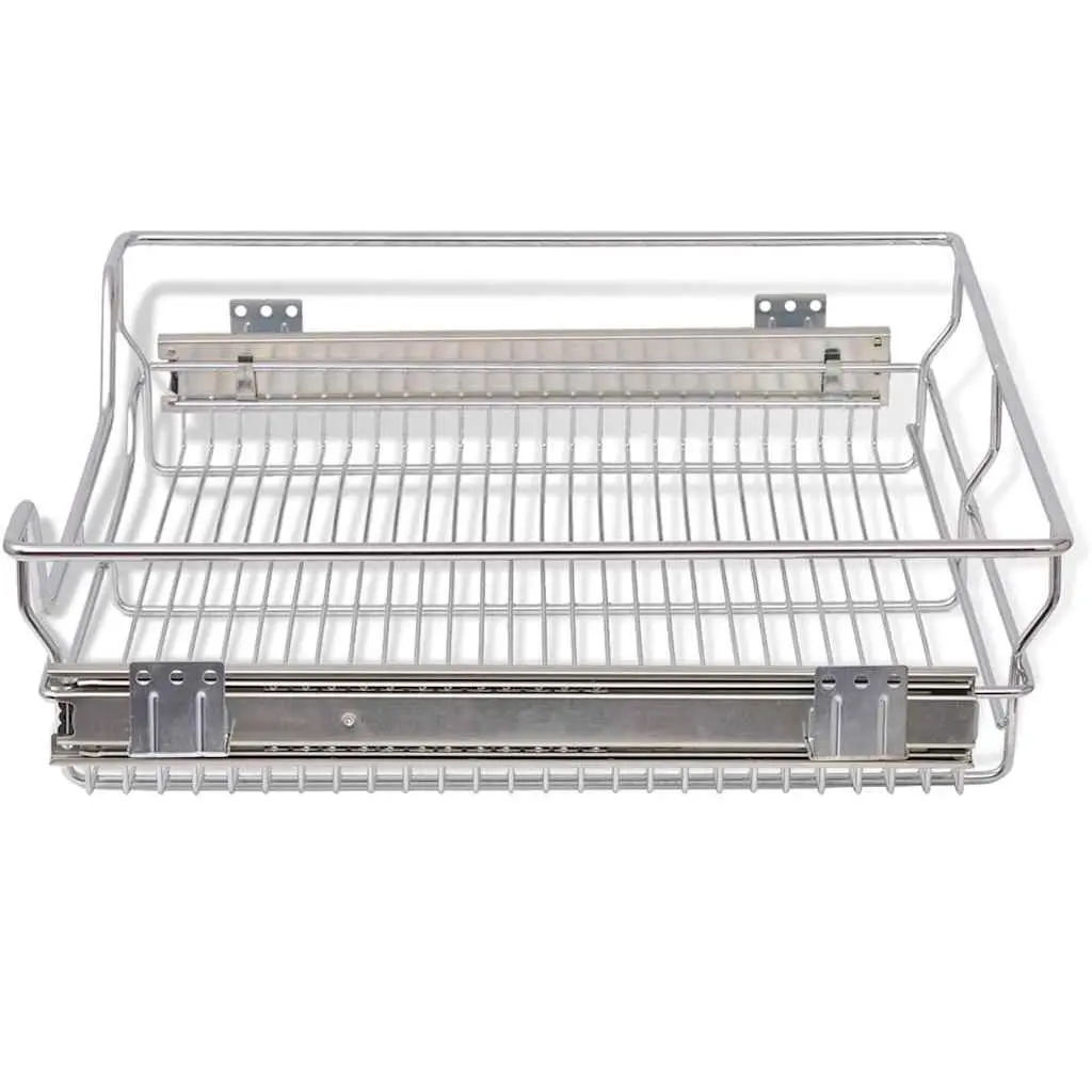 Silver Pull-Out Wire Baskets 2 pcs 600 mm