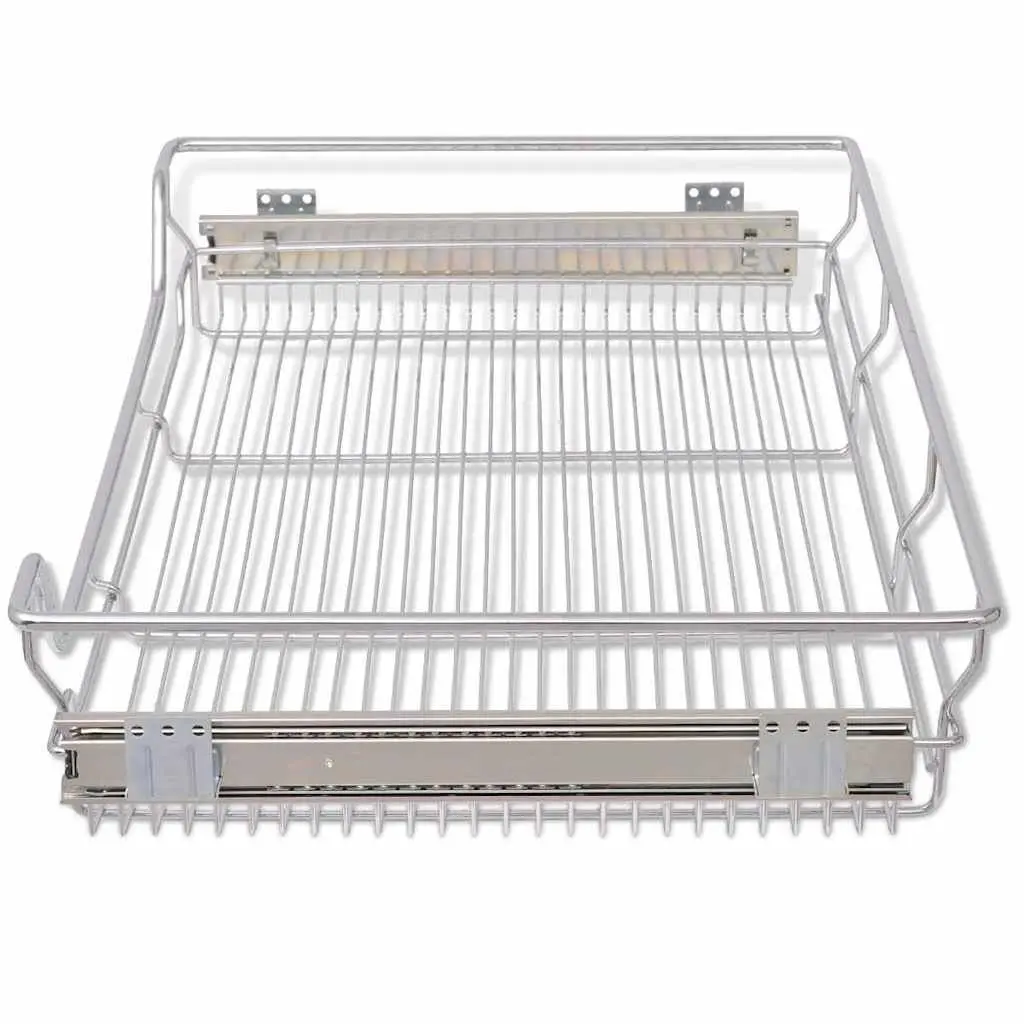 Silver Pull-Out Wire Kitchen Baskets 2 pcs 800 mm