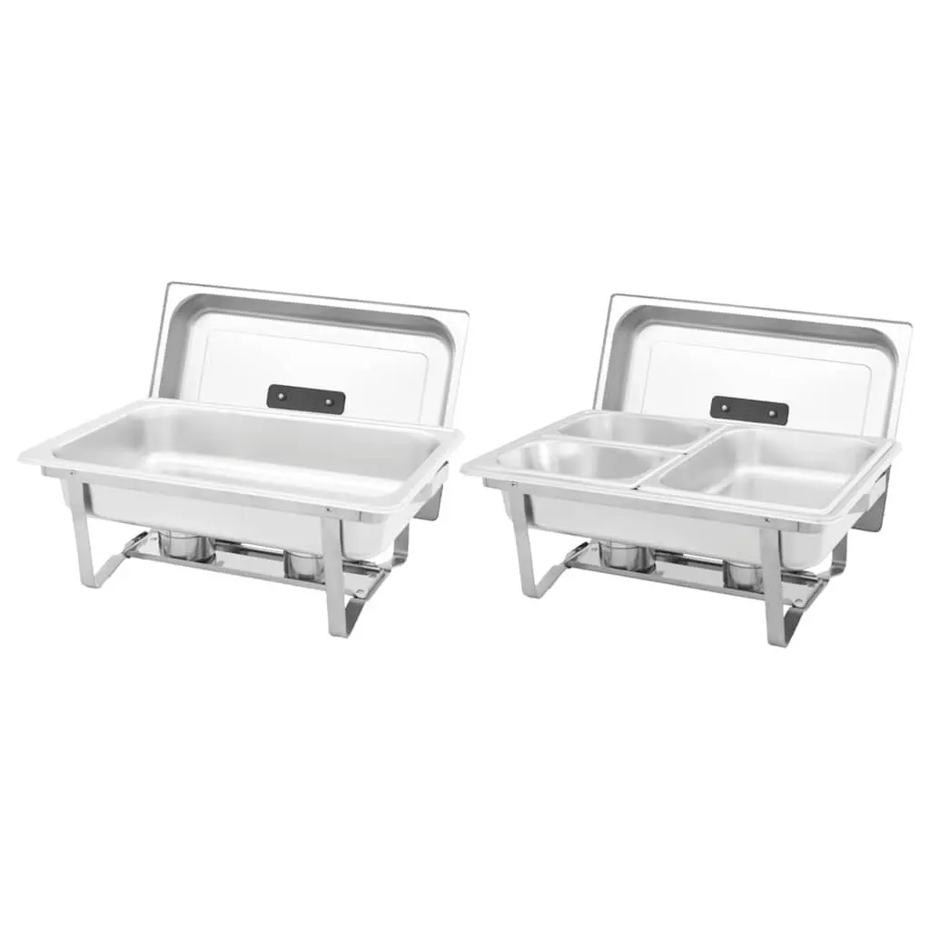 2-Piece Chafing Dish Set Stainless Steel Warmers