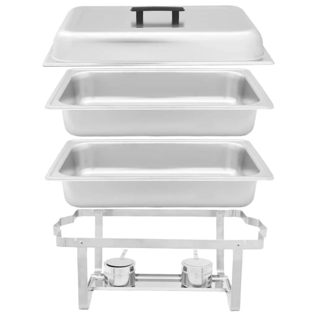 2-Piece Chafing Dish Set Stainless Steel Warmers
