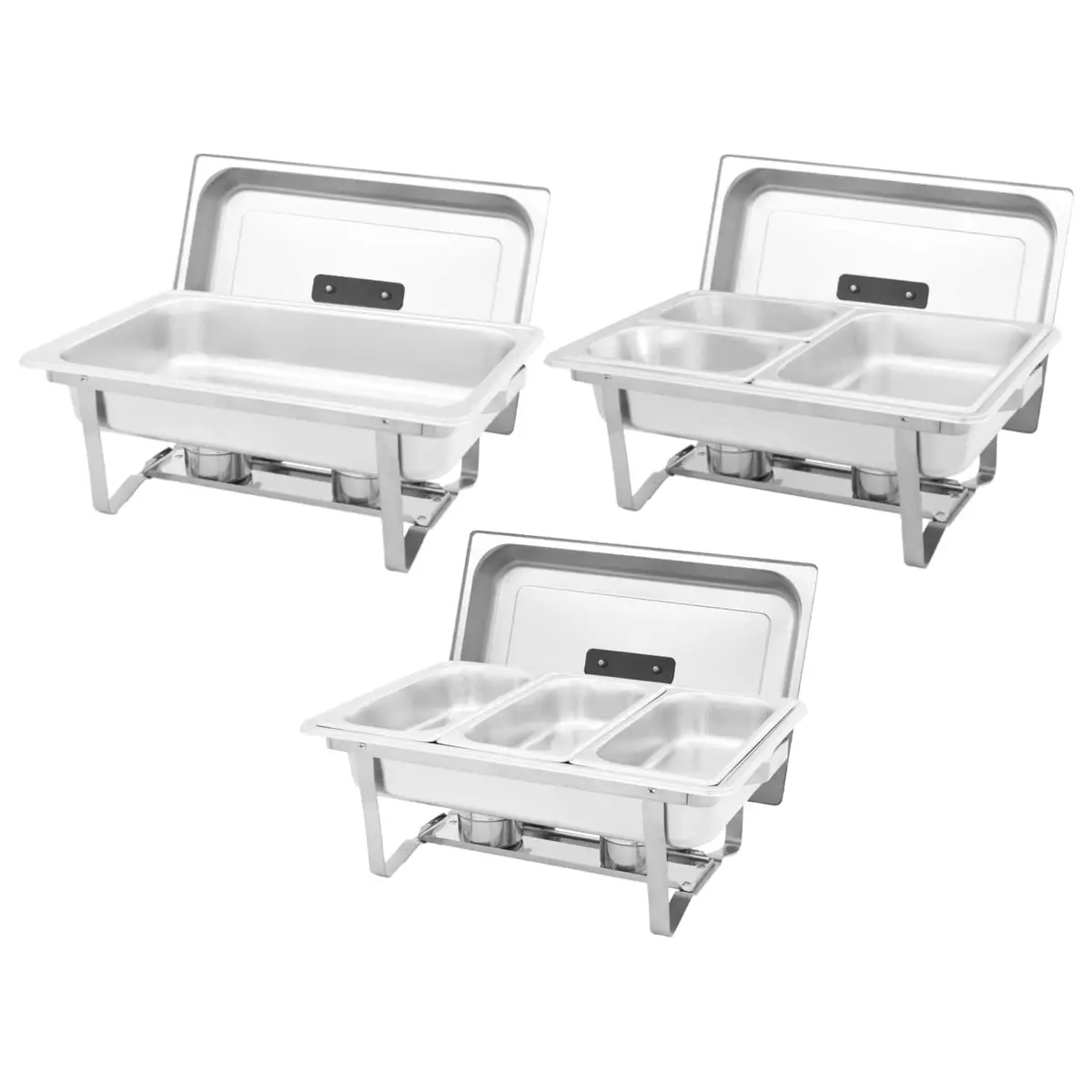 3-Piece Stainless Steel Chafing Dish Set for Catering