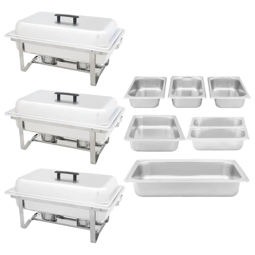 3-Piece Stainless Steel Chafing Dish Set for Catering