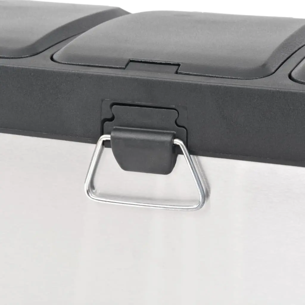 3-Compartment Recycling Pedal Bin with Soft-Close Lids