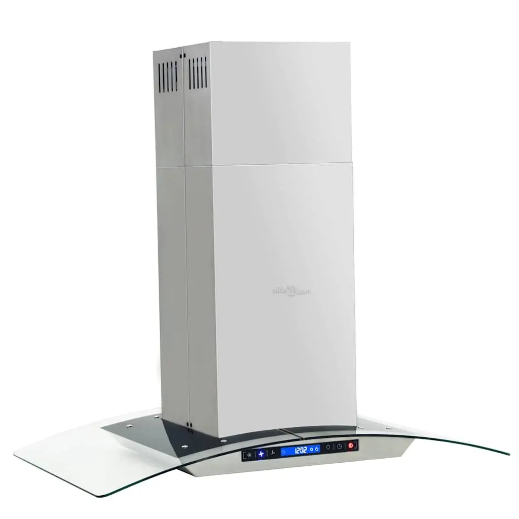 90cm Island Range Hood with LCD Touch Control and LED Lighting
