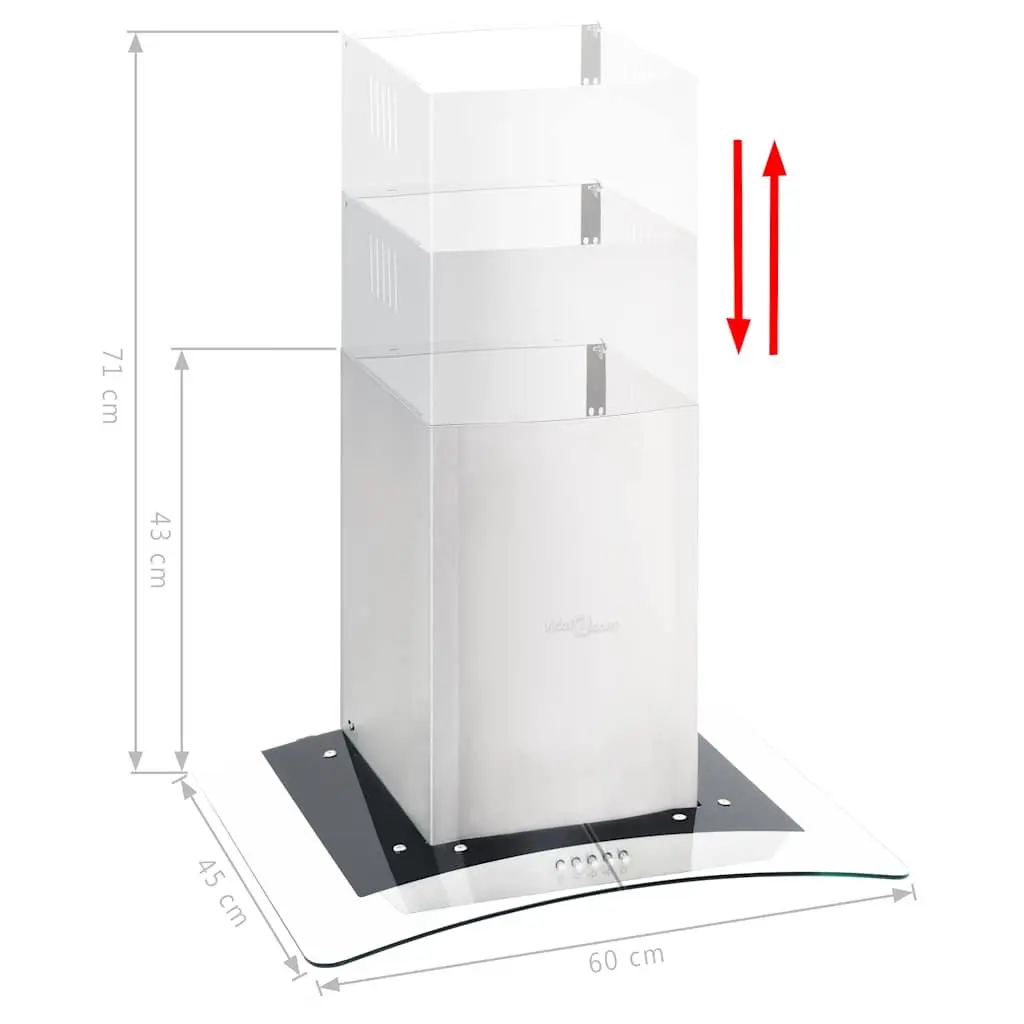 Wall Mounted Range Hood 60cm Stainless Steel