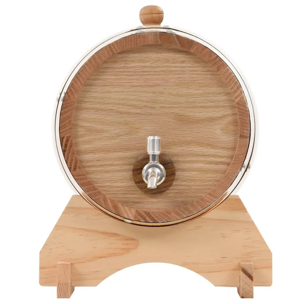Solid Oak Wood 6L Wine Barrel with Tap for Home Use