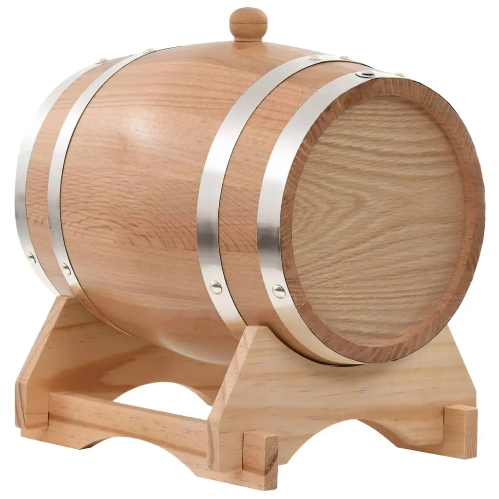 Solid Oak Wood 6L Wine Barrel with Tap for Home Use