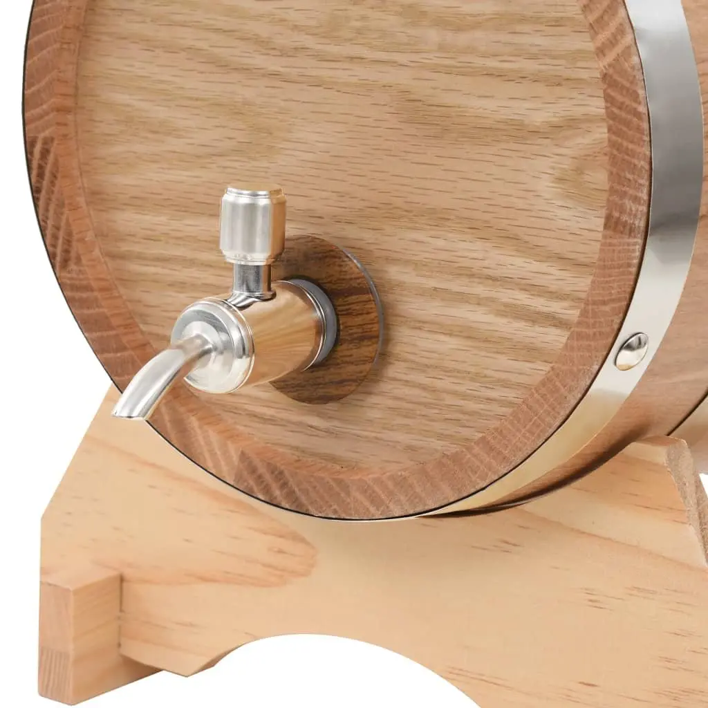 Solid Oak Wood 6L Wine Barrel with Tap for Home Use