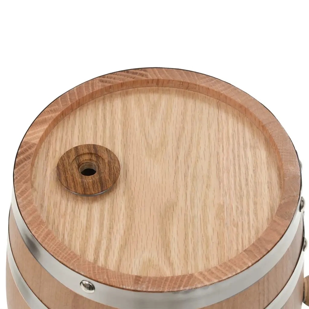 Solid Oak Wood 6L Wine Barrel with Tap for Home Use