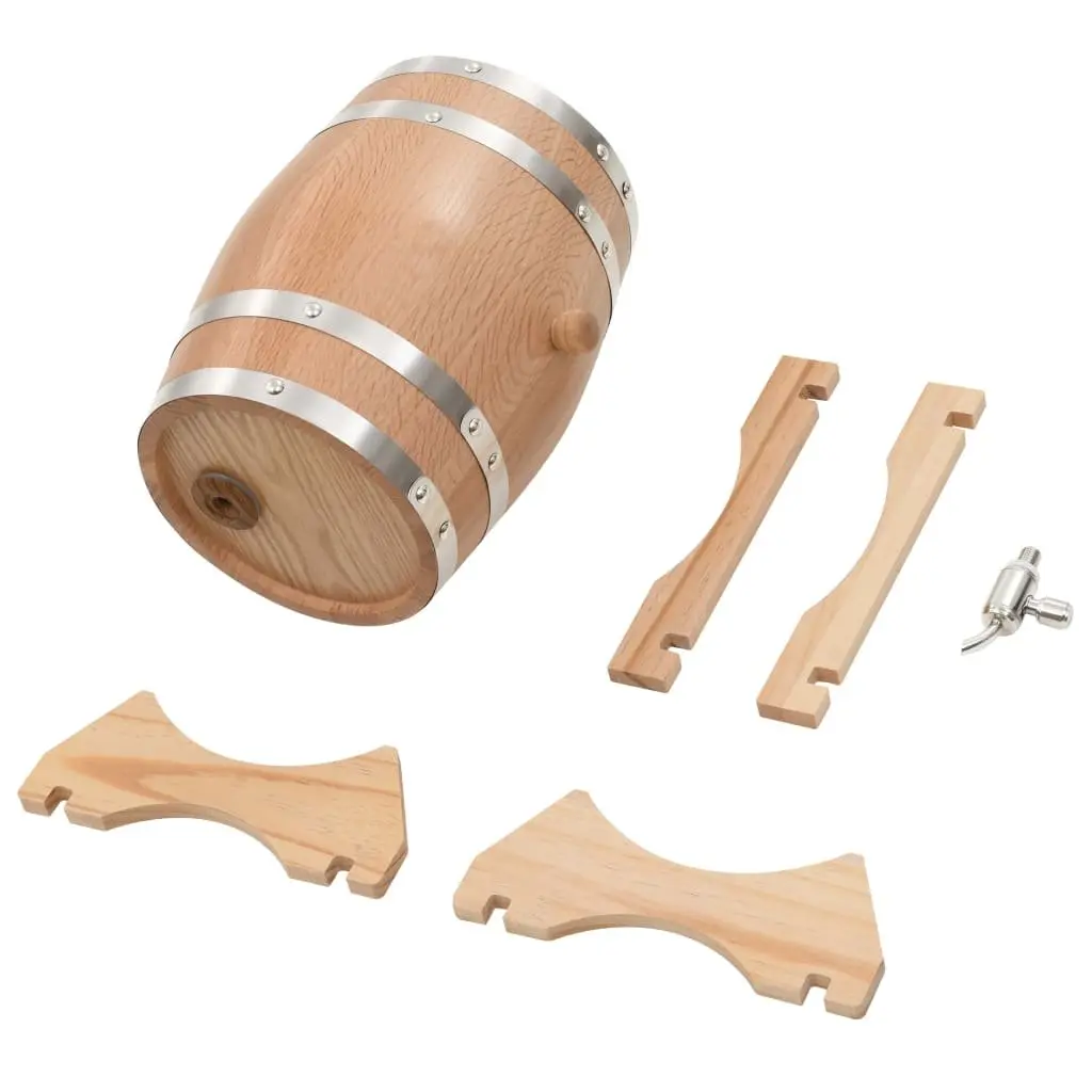 Solid Oak Wood 6L Wine Barrel with Tap for Home Use