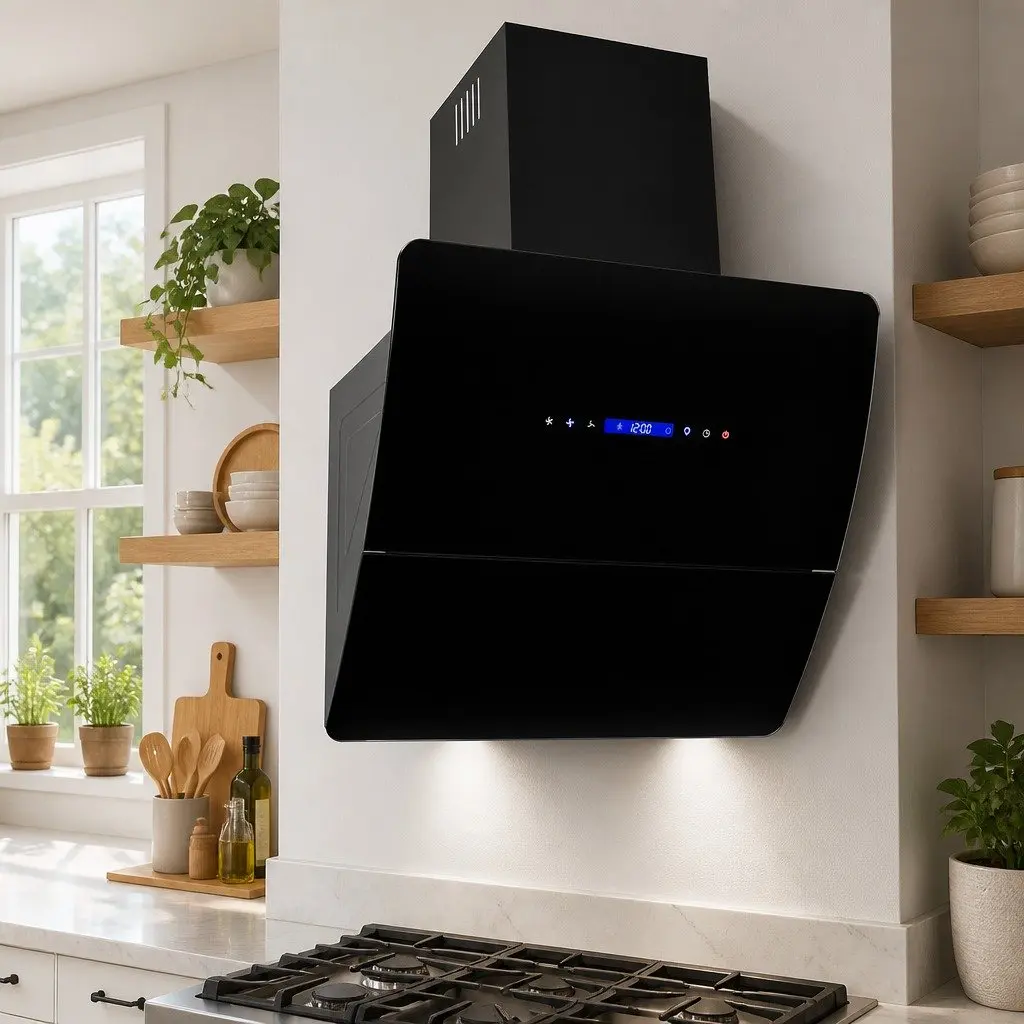 60cm Black Stainless Steel Wall Mounted Range Hood