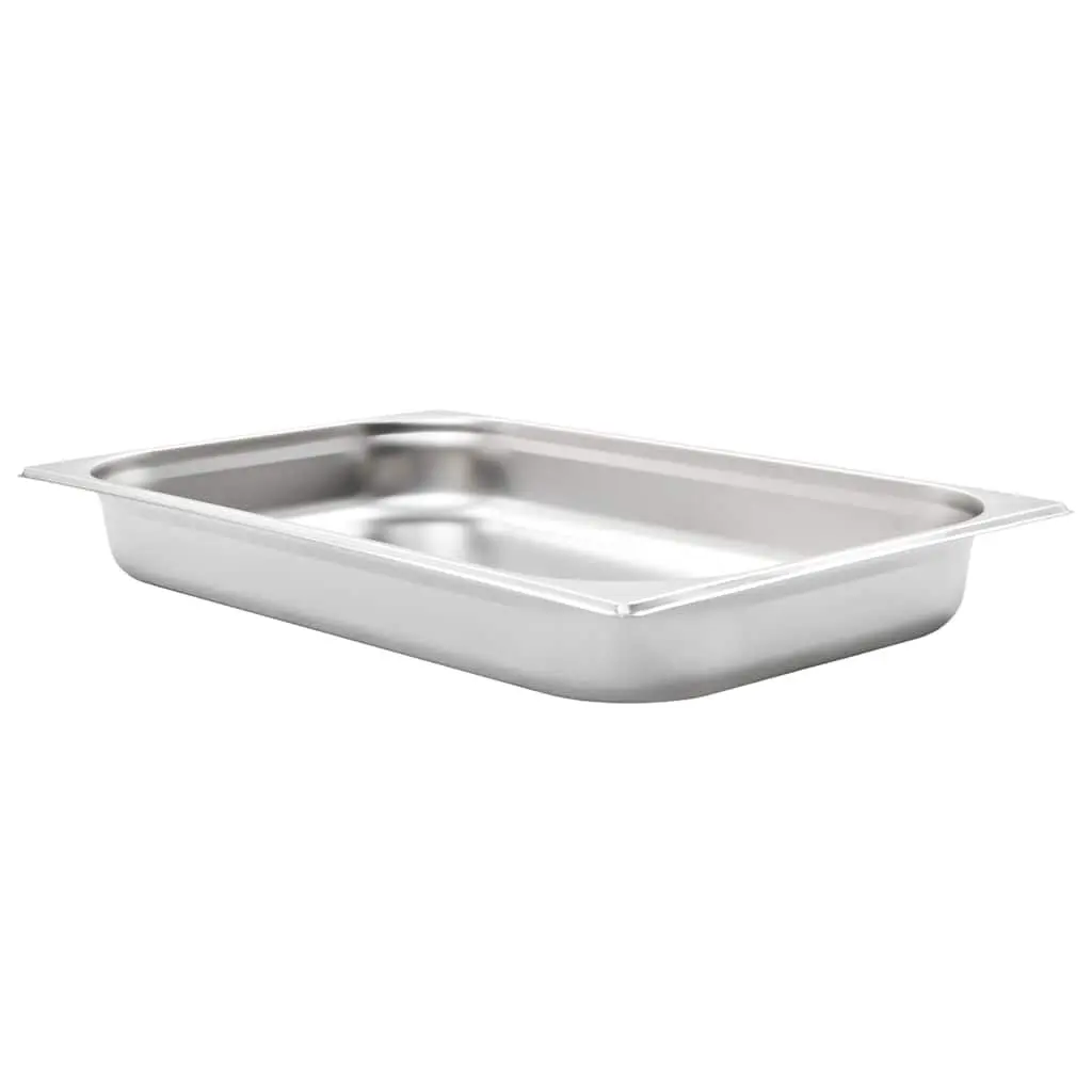 Gastronorm Containers 4 pcs GN 1/1 65 mm Steam Table Pans Stackable Kitchen