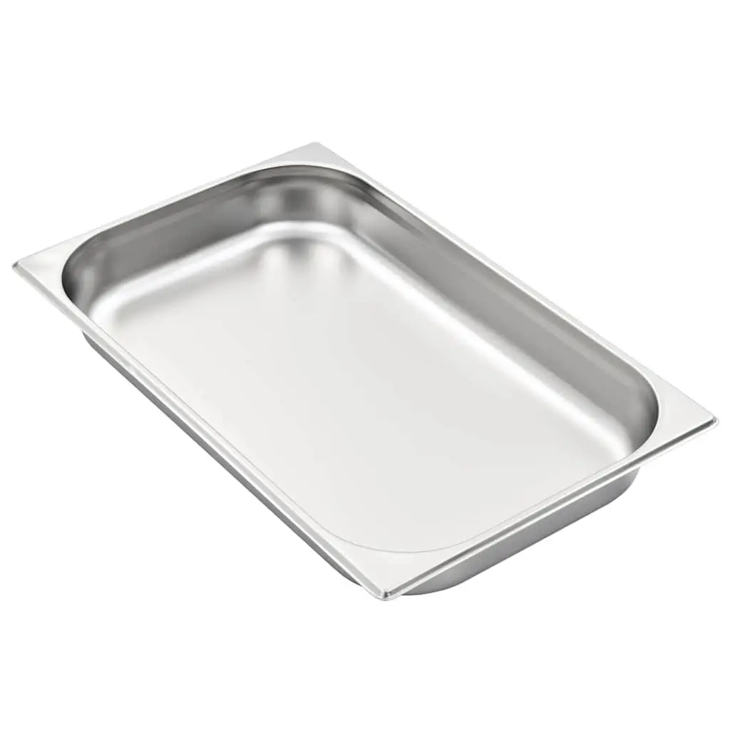 Gastronorm Containers 4 pcs GN 1/1 65 mm Steam Table Pans Stackable Kitchen
