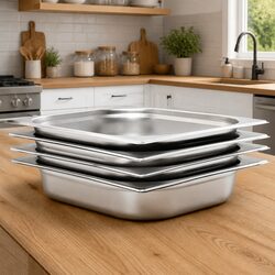 Premium Stackable Gastronorm Containers - 4 pcs GN 1/2