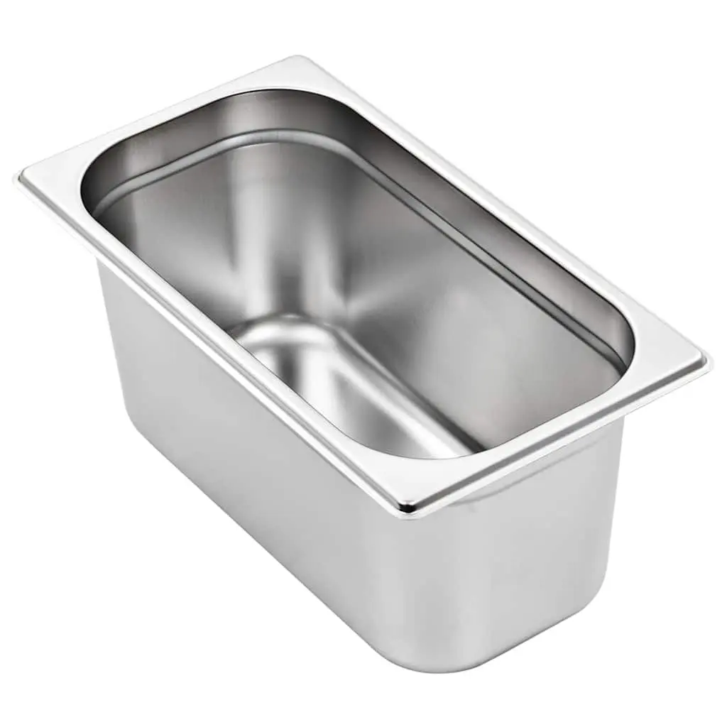 Gastronorm Containers Stainless Steel GN 1/3 150 mm Silver 4 Piece