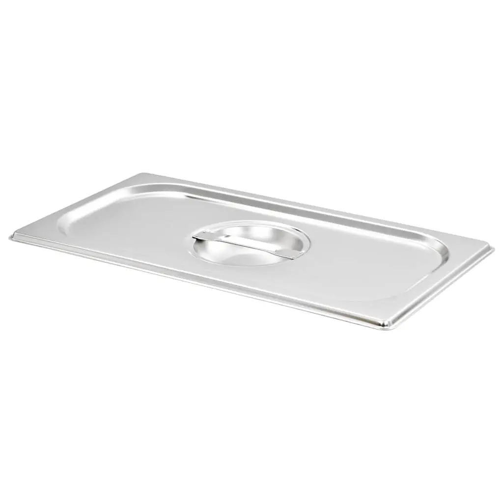 GN 1/3 Stainless Steel Pan Lids 4 Pack Steam Table Cover Gastronorm Kitchen