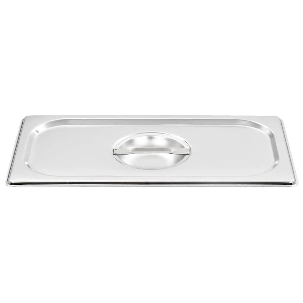 GN 1/3 Stainless Steel Pan Lids 4 Pack Steam Table Cover Gastronorm Kitchen