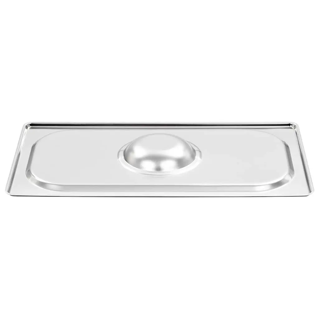 GN 1/3 Stainless Steel Pan Lids 4 Pack Steam Table Cover Gastronorm Kitchen