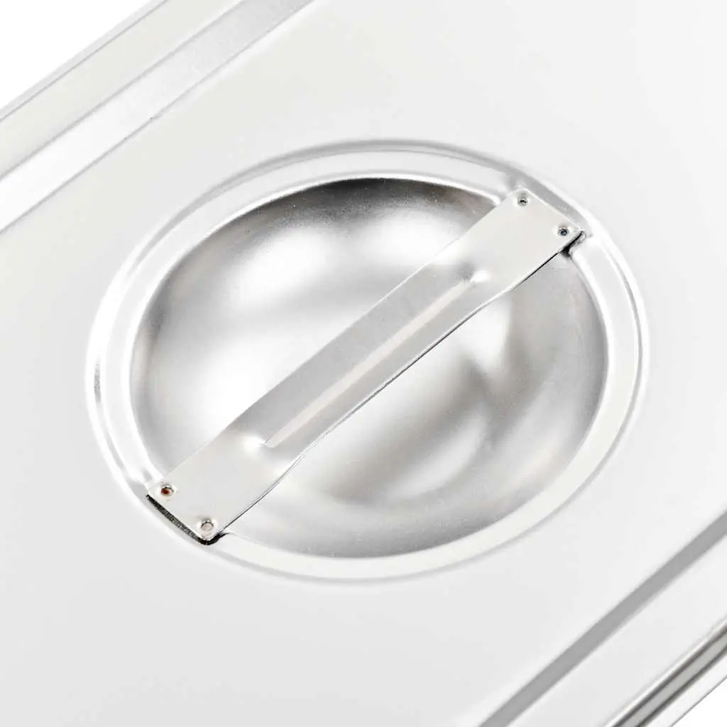 GN 1/3 Stainless Steel Pan Lids 4 Pack Steam Table Cover Gastronorm Kitchen
