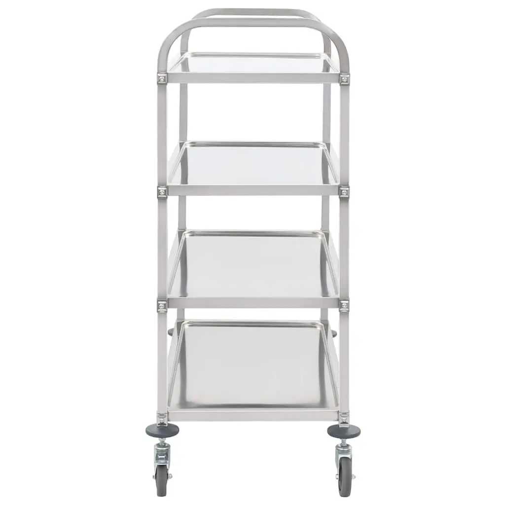 4-Tier Stainless Steel Kitchen Trolley Serving Cart