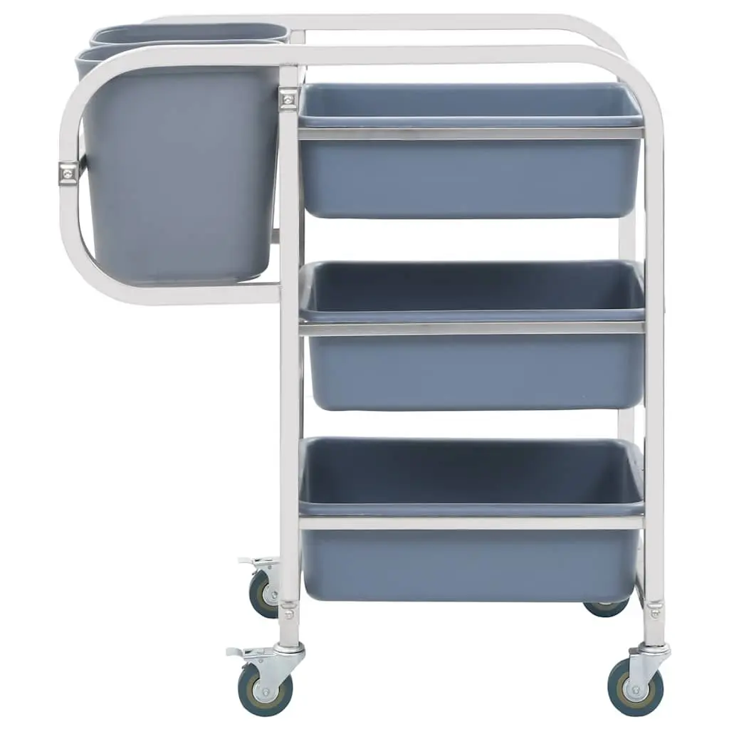 Kitchen Trolley with Plastic Storage Containers