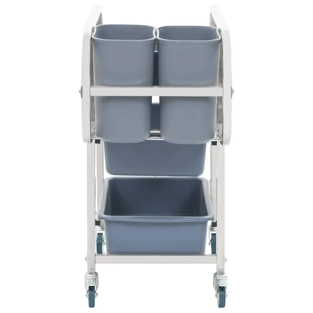 Kitchen Trolley with Plastic Storage Containers