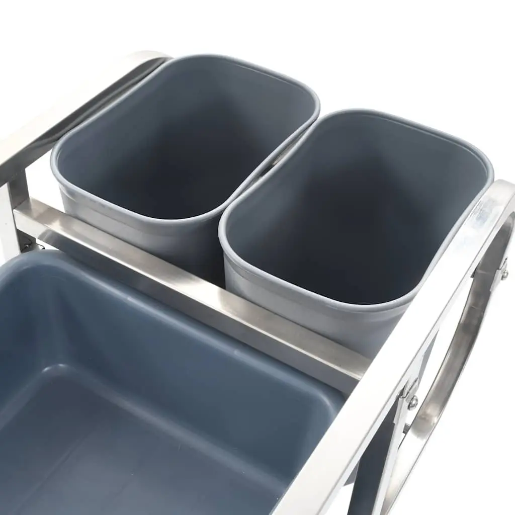 Kitchen Trolley with Plastic Storage Containers