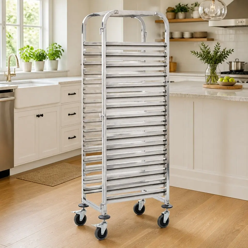 Kitchen Trolley Stainless Steel 38 x 55 x 163 cm Silver